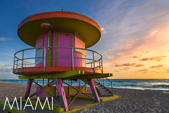 Ocean Drive at night with link to Miami Photography by Chris Petsos