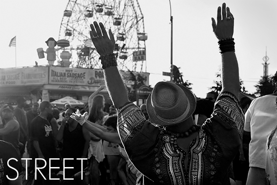Romantic couple walking on the Bow Bridge